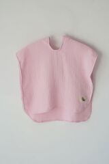 Organik 4 Katlı Müslin Panço Pembe