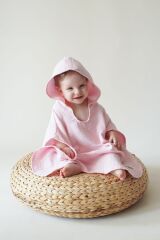 Organik 4 Katlı Müslin Panço Pembe